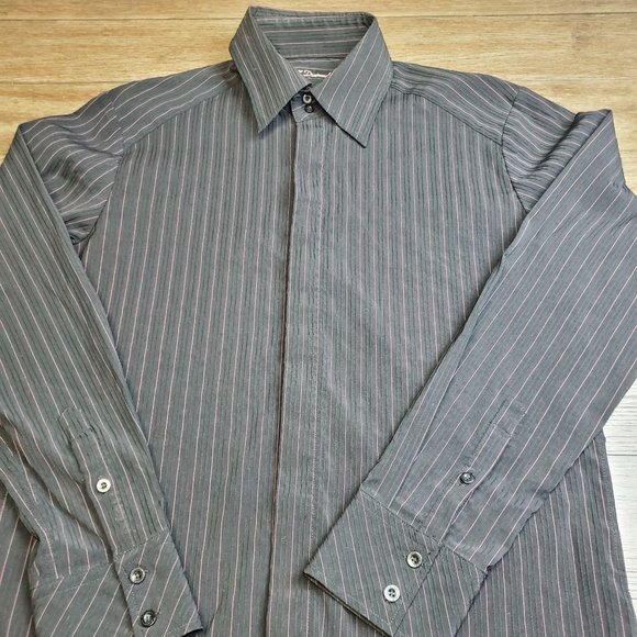 7 Diamond button up long sleeve shirt size M - Picture 3 of 8